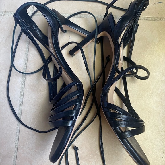 Black Strap on Heals - Picture 2 of 6